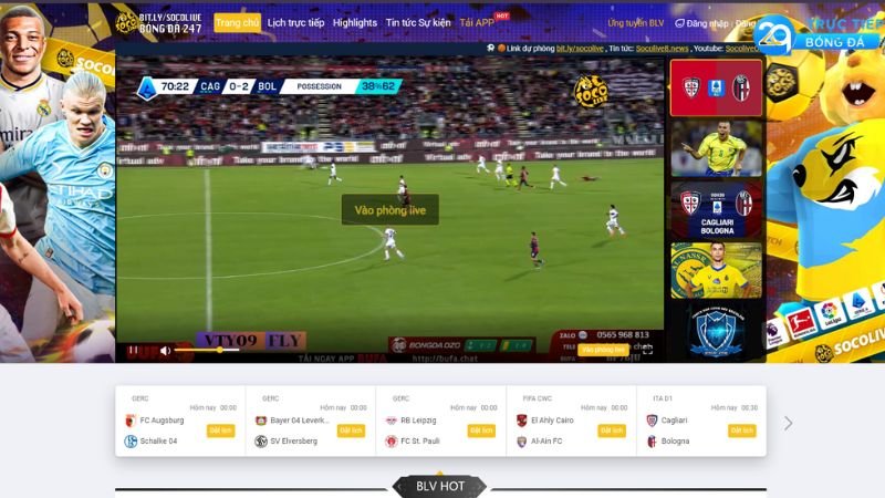 Hướng dẫn xem bóng đá trực tiếp tại Xem Bóng Đá TV